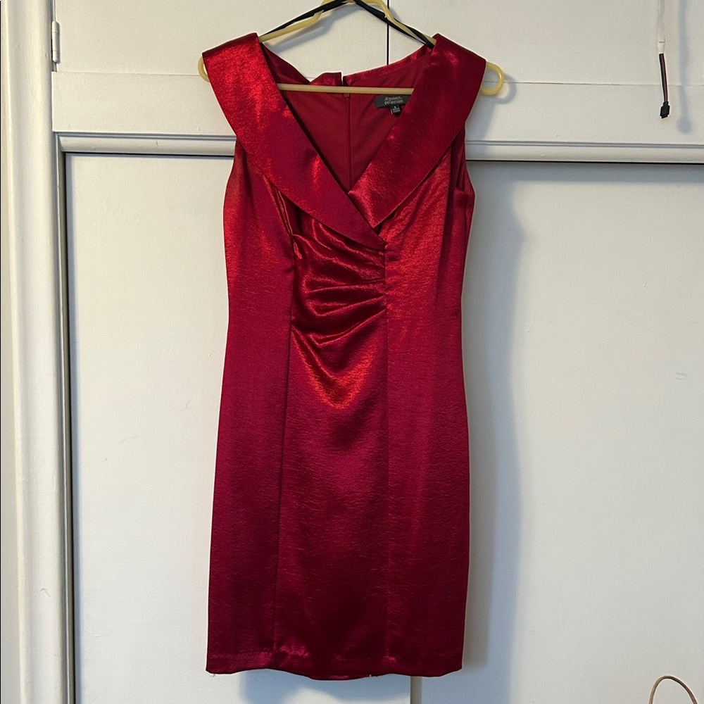 Dressbarn Elegant Red Satin Dress